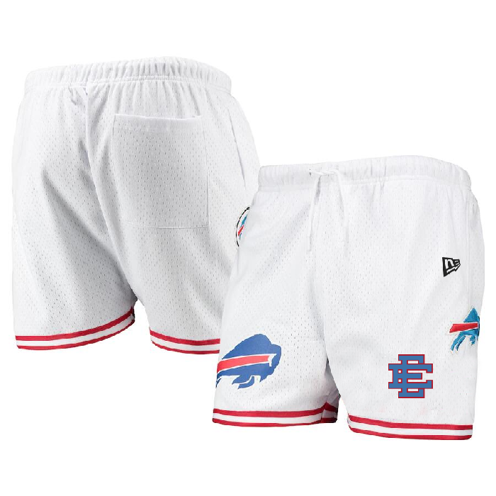 Men's Buffalo Bills Pro White/Red Mesh Shorts